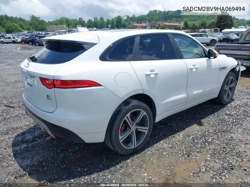 2017 Jaguar F-Pace S VIN: SADCM2BV9HA069494 Lot: 45189423