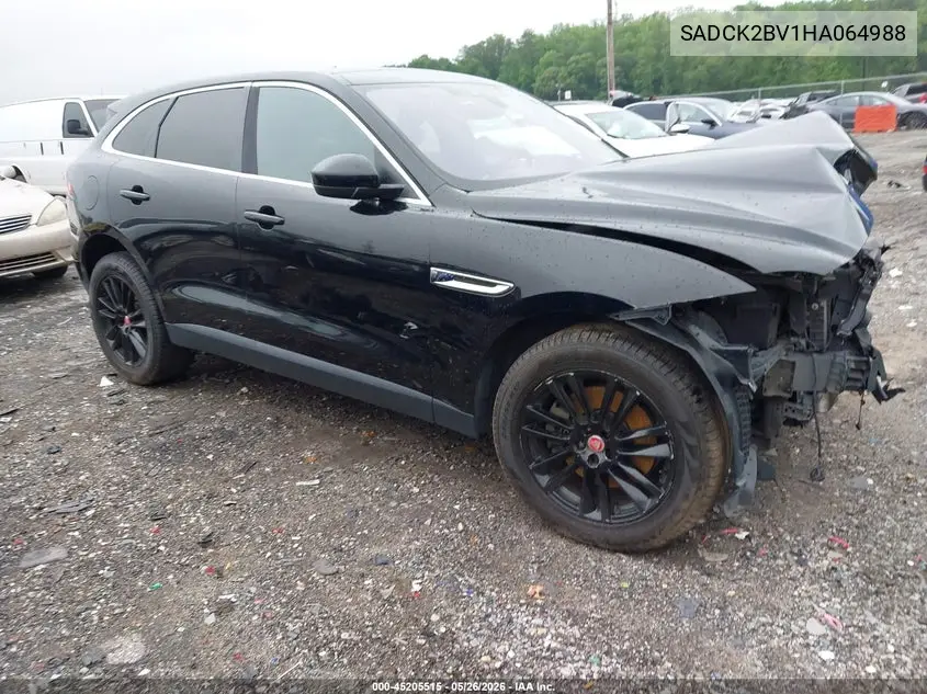 2017 Jaguar F-Pace 35T Prestige VIN: SADCK2BV1HA064988 Lot: 45205515
