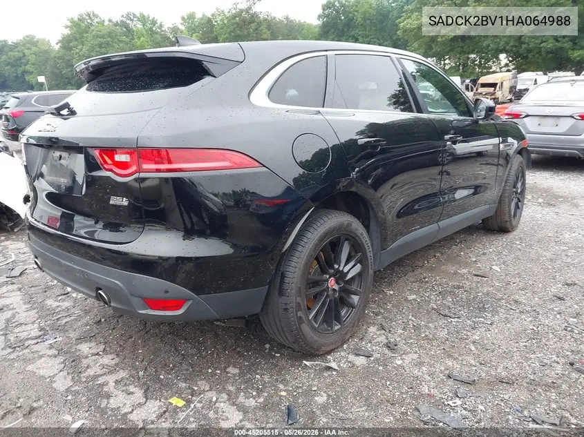 2017 Jaguar F-Pace 35T Prestige VIN: SADCK2BV1HA064988 Lot: 45205515