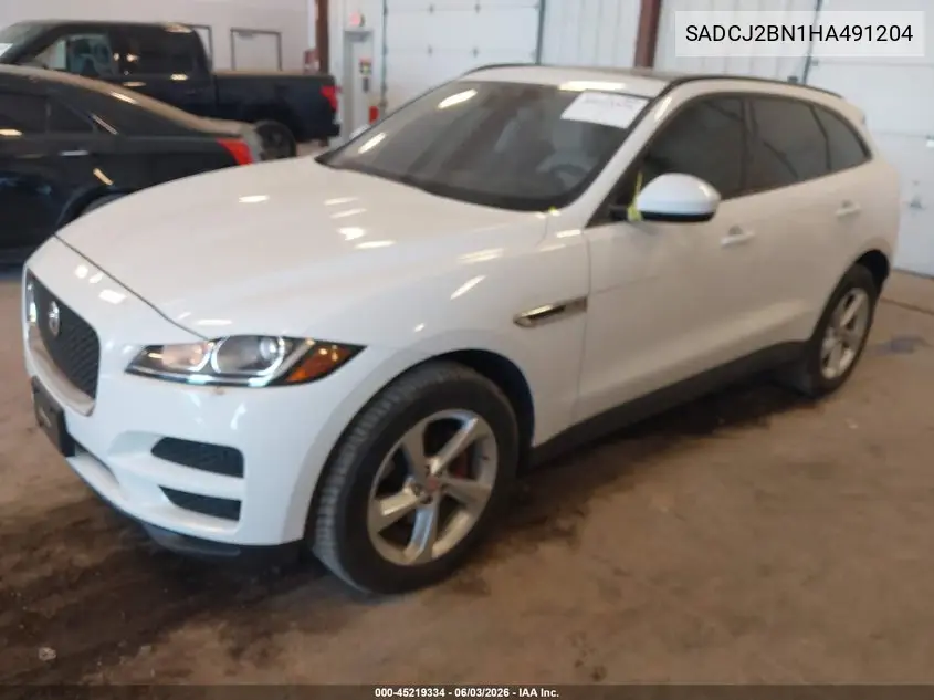 2017 Jaguar F-Pace 20D Premium VIN: SADCJ2BN1HA491204 Lot: 45219334
