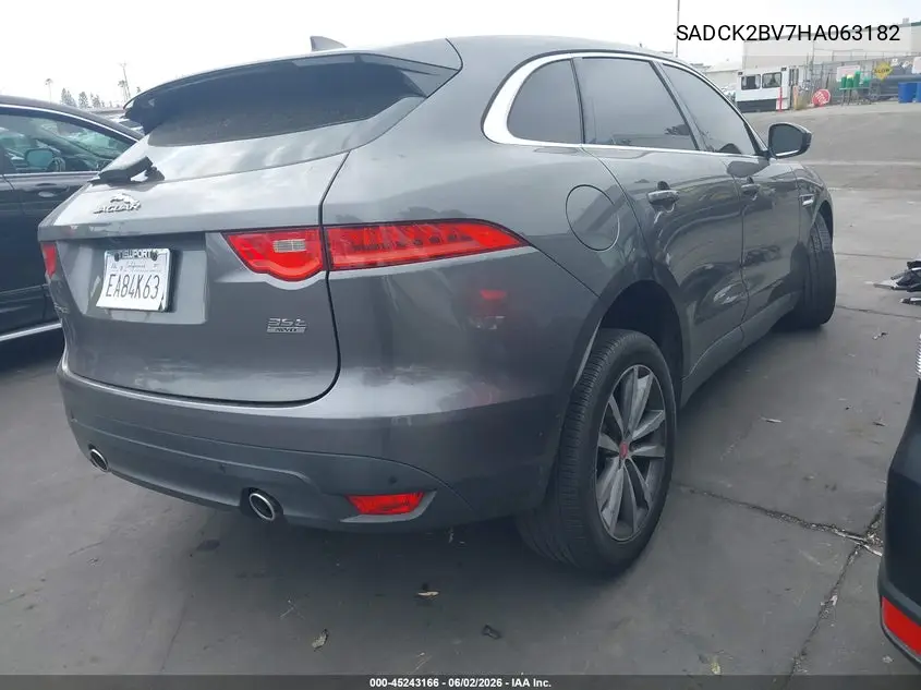 2017 Jaguar F-Pace 35T Prestige VIN: SADCK2BV7HA063182 Lot: 45243166