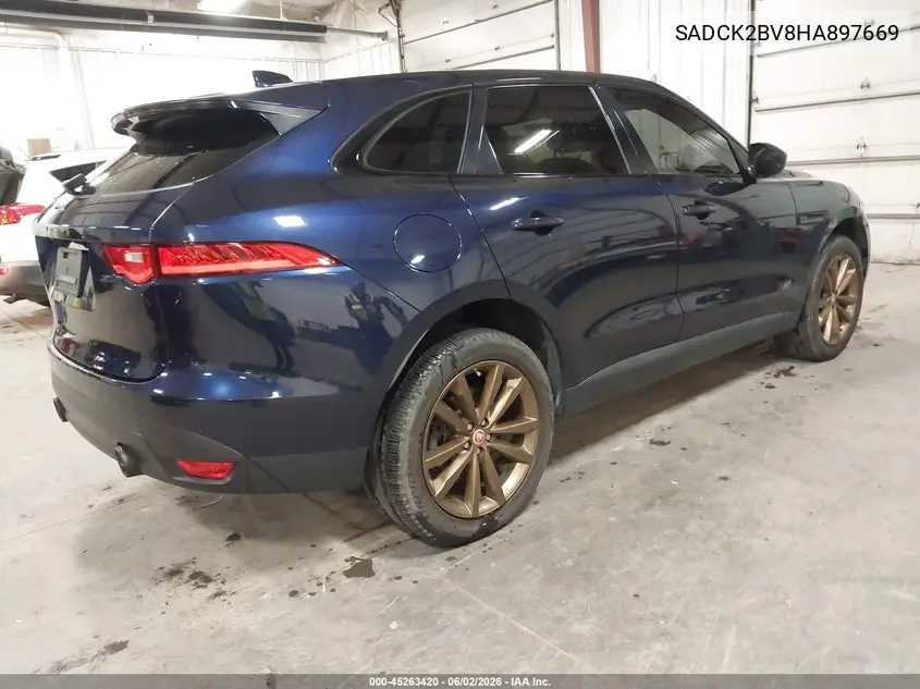 2017 Jaguar F-Pace 35T Prestige VIN: SADCK2BV8HA897669 Lot: 45263420
