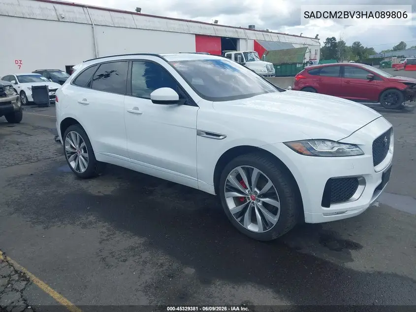 2017 Jaguar F-Pace S VIN: SADCM2BV3HA089806 Lot: 45329381