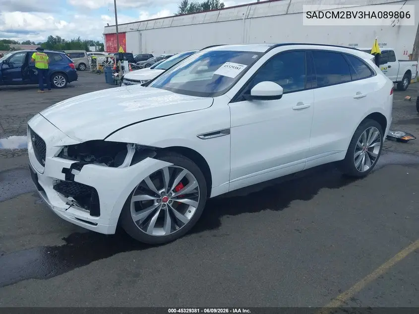 2017 Jaguar F-Pace S VIN: SADCM2BV3HA089806 Lot: 45329381