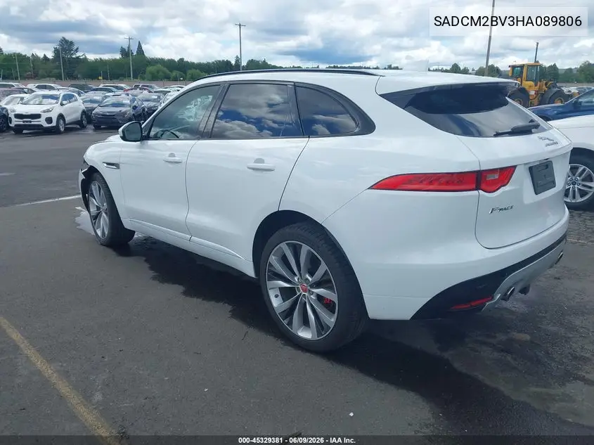 2017 Jaguar F-Pace S VIN: SADCM2BV3HA089806 Lot: 45329381