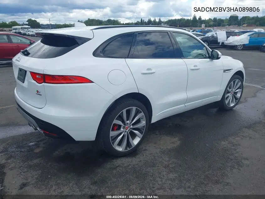 2017 Jaguar F-Pace S VIN: SADCM2BV3HA089806 Lot: 45329381