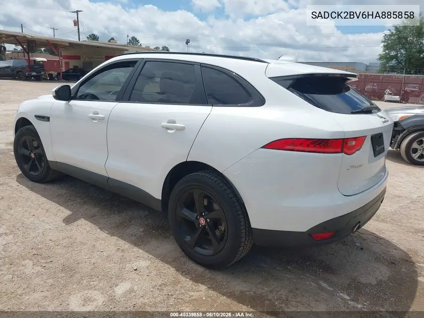 2017 Jaguar F-Pace 35T Prestige VIN: SADCK2BV6HA885858 Lot: 45339858