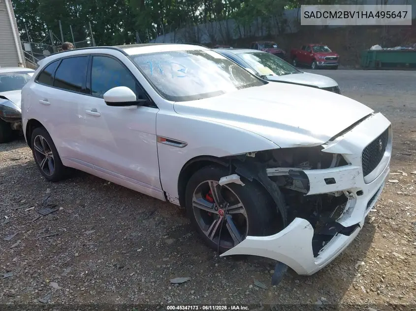 2017 Jaguar F-Pace S VIN: SADCM2BV1HA495647 Lot: 45347173
