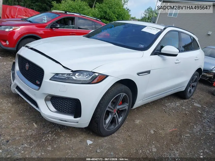 2017 Jaguar F-Pace S VIN: SADCM2BV1HA495647 Lot: 45347173