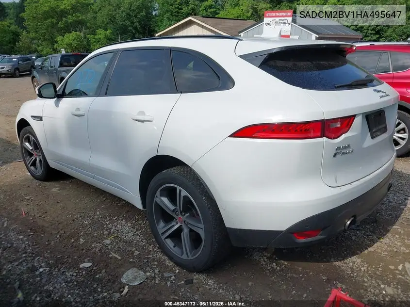 2017 Jaguar F-Pace S VIN: SADCM2BV1HA495647 Lot: 45347173