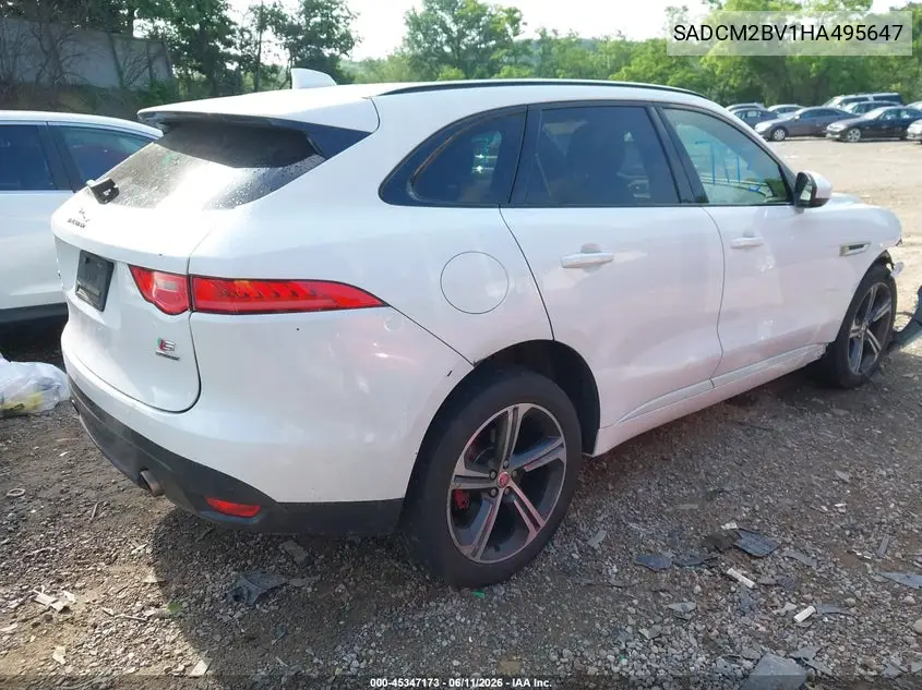 2017 Jaguar F-Pace S VIN: SADCM2BV1HA495647 Lot: 45347173