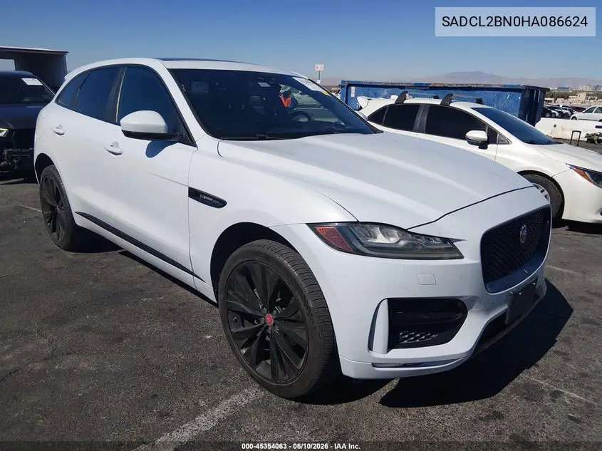 2017 Jaguar F-Pace 20D R-Sport VIN: SADCL2BN0HA086624 Lot: 45354063