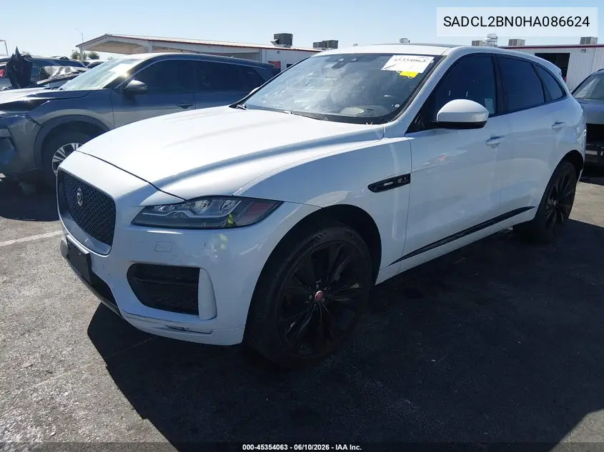 2017 Jaguar F-Pace 20D R-Sport VIN: SADCL2BN0HA086624 Lot: 45354063