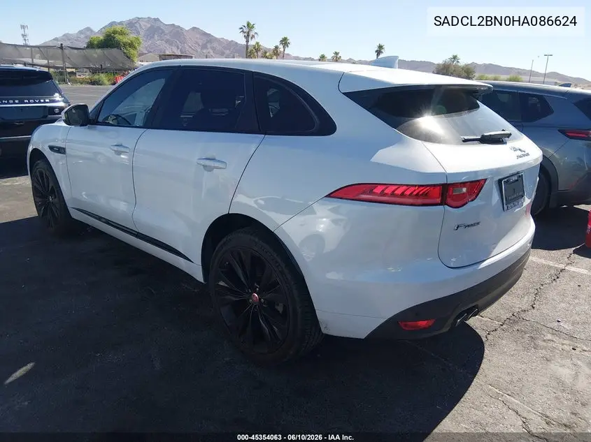 2017 Jaguar F-Pace 20D R-Sport VIN: SADCL2BN0HA086624 Lot: 45354063