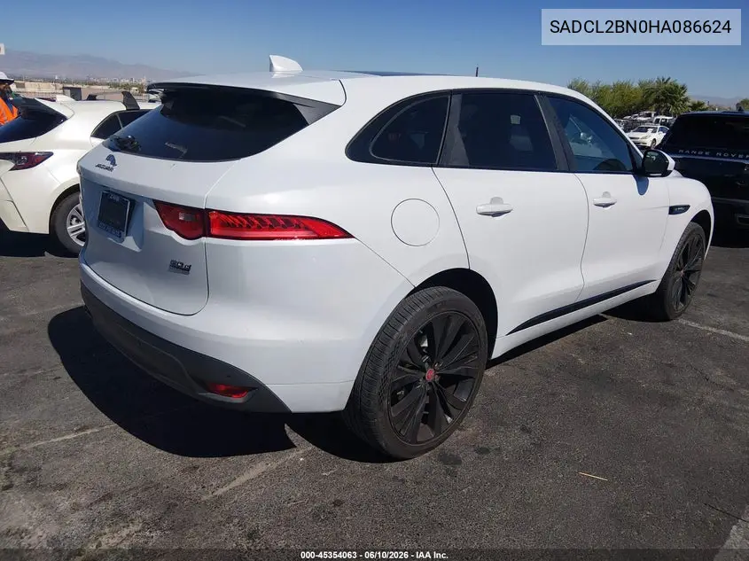 2017 Jaguar F-Pace 20D R-Sport VIN: SADCL2BN0HA086624 Lot: 45354063