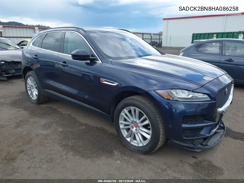 2017 Jaguar F-Pace 20D Prestige VIN: SADCK2BN8HA086258 Lot: 45363750