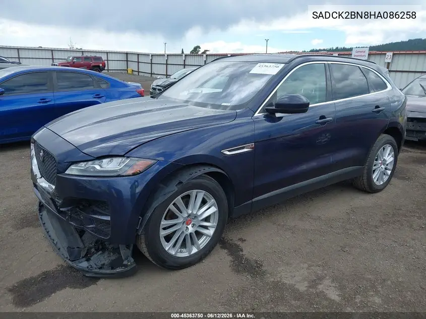 2017 Jaguar F-Pace 20D Prestige VIN: SADCK2BN8HA086258 Lot: 45363750