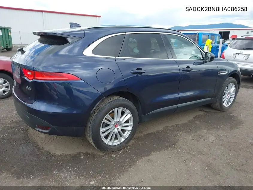 2017 Jaguar F-Pace 20D Prestige VIN: SADCK2BN8HA086258 Lot: 45363750