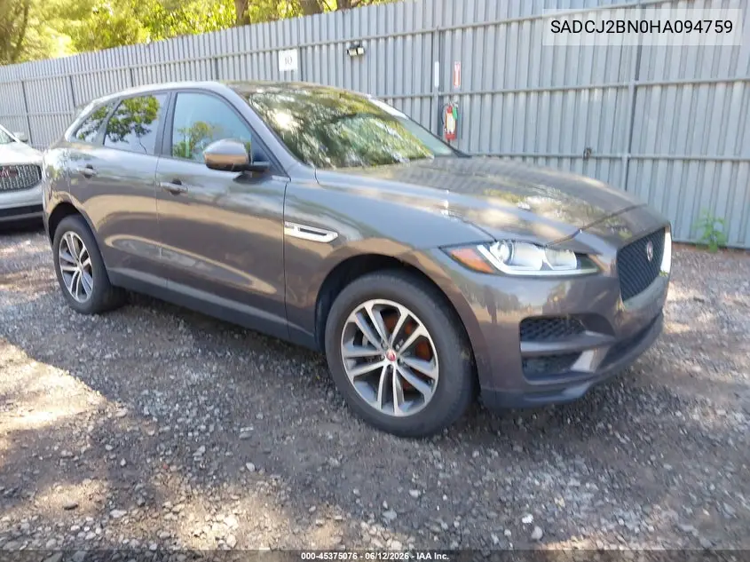 2017 Jaguar F-Pace 20D Premium VIN: SADCJ2BN0HA094759 Lot: 45375076