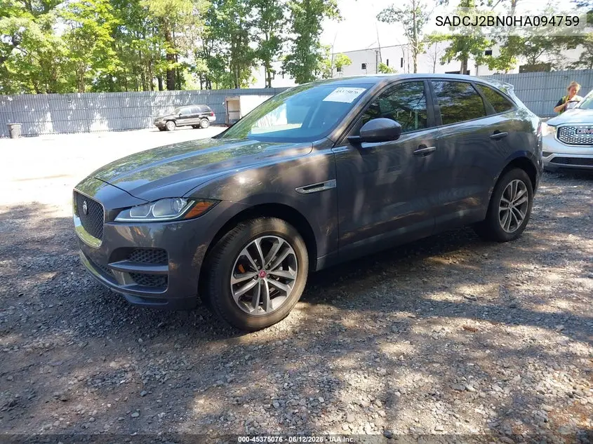 2017 Jaguar F-Pace 20D Premium VIN: SADCJ2BN0HA094759 Lot: 45375076
