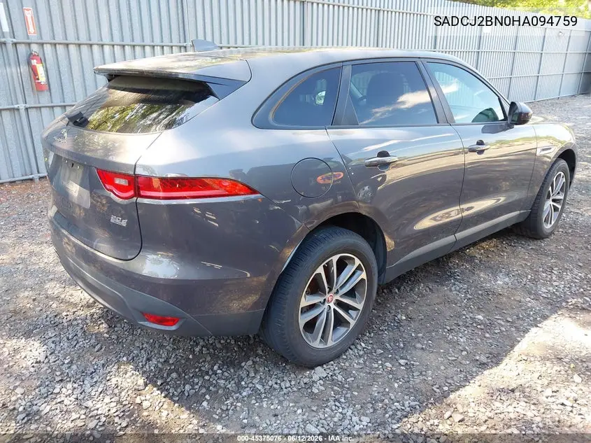 2017 Jaguar F-Pace 20D Premium VIN: SADCJ2BN0HA094759 Lot: 45375076
