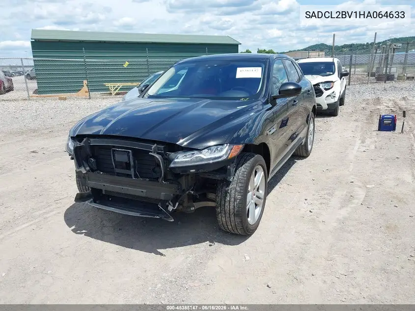 2017 Jaguar F-Pace 35T R-Sport VIN: SADCL2BV1HA064633 Lot: 45385147