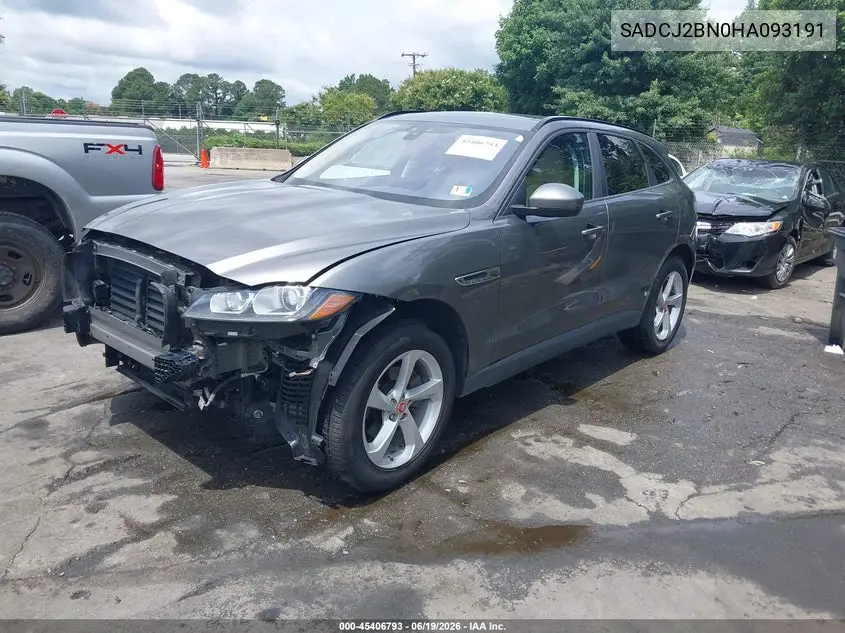 2017 Jaguar F-Pace 20D Premium VIN: SADCJ2BN0HA093191 Lot: 45406793