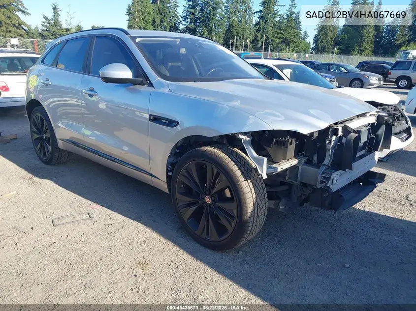 2017 Jaguar F-Pace 35T R-Sport VIN: SADCL2BV4HA067669 Lot: 45435673