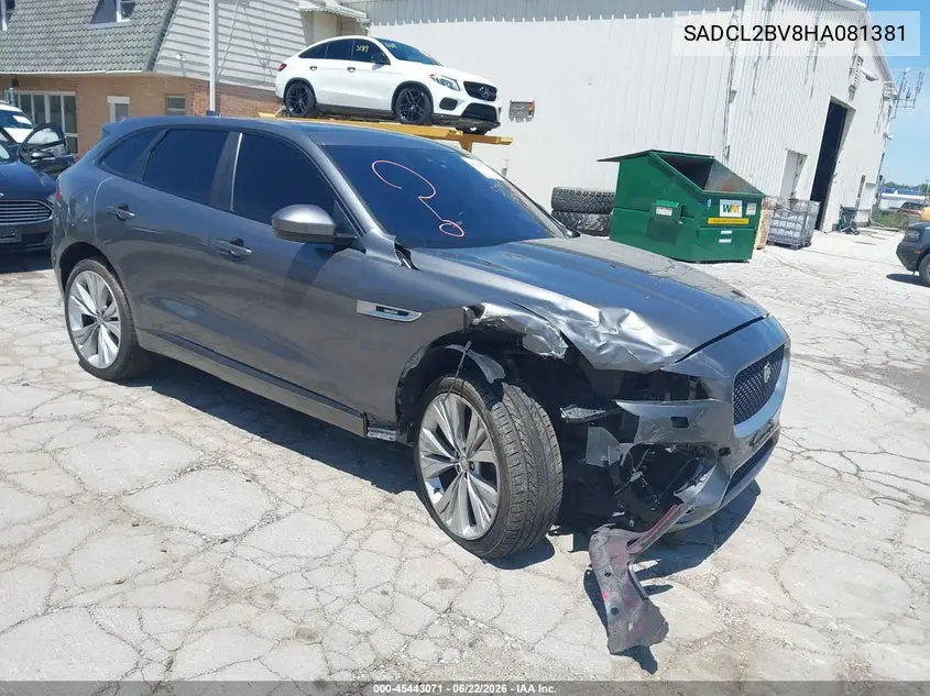 2017 Jaguar F-Pace 35T R-Sport VIN: SADCL2BV8HA081381 Lot: 45443071