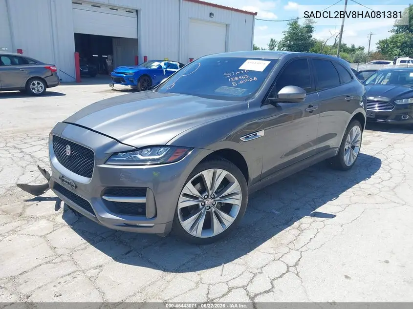 2017 Jaguar F-Pace 35T R-Sport VIN: SADCL2BV8HA081381 Lot: 45443071