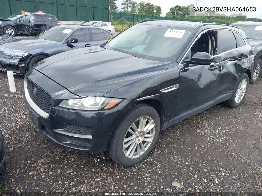 2017 Jaguar F-Pace 35T Prestige VIN: SADCK2BV3HA064653 Lot: 45457470
