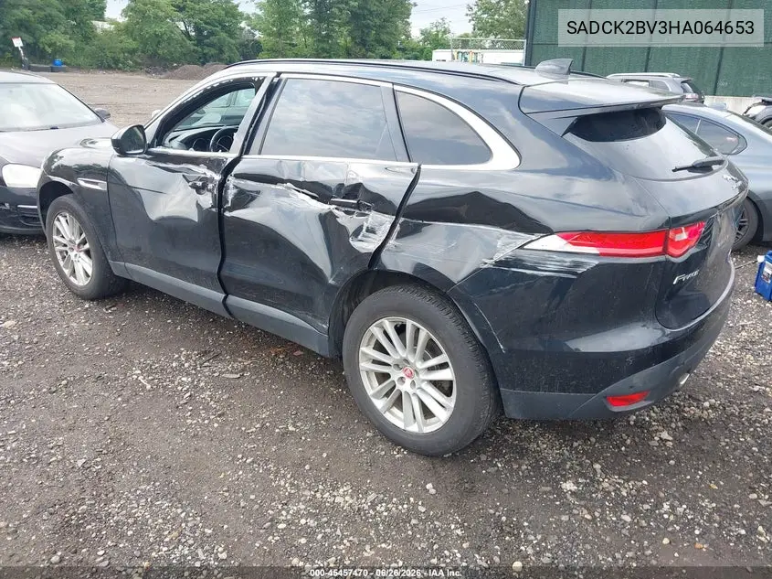 2017 Jaguar F-Pace 35T Prestige VIN: SADCK2BV3HA064653 Lot: 45457470