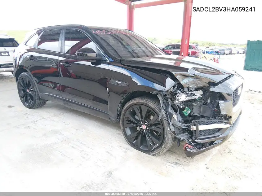 2017 Jaguar F-Pace 35T R-Sport VIN: SADCL2BV3HA059241 Lot: 45565820