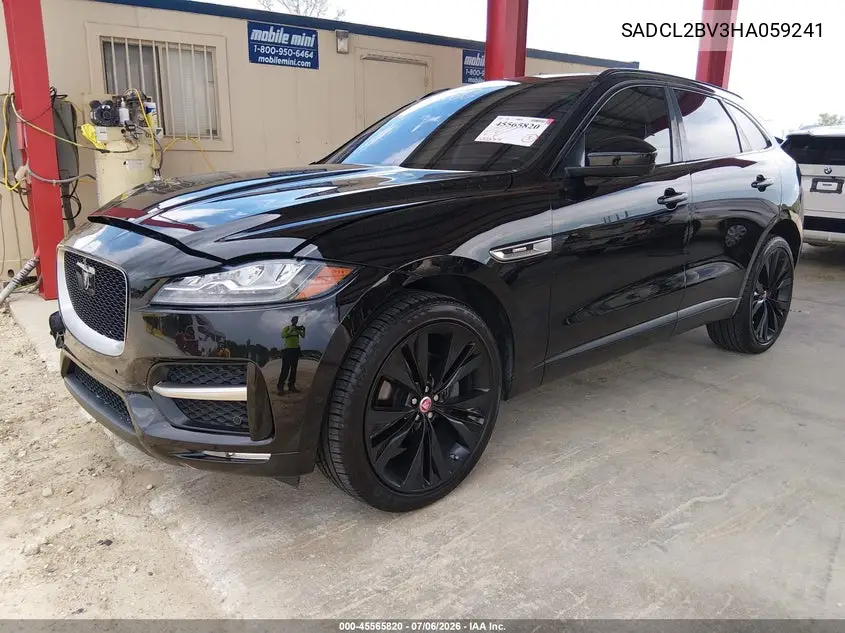 2017 Jaguar F-Pace 35T R-Sport VIN: SADCL2BV3HA059241 Lot: 45565820