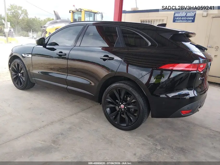 2017 Jaguar F-Pace 35T R-Sport VIN: SADCL2BV3HA059241 Lot: 45565820