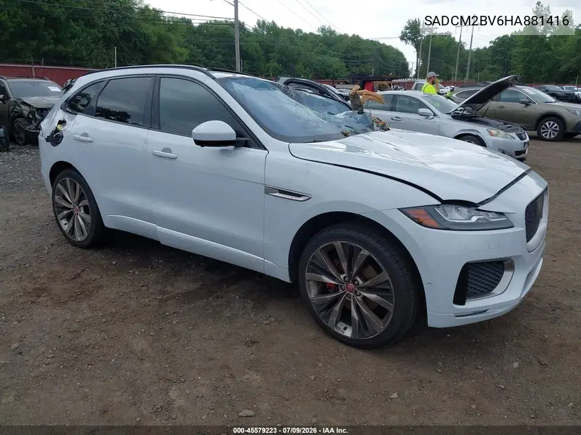 2017 Jaguar F-Pace S VIN: SADCM2BV6HA881416 Lot: 45579223