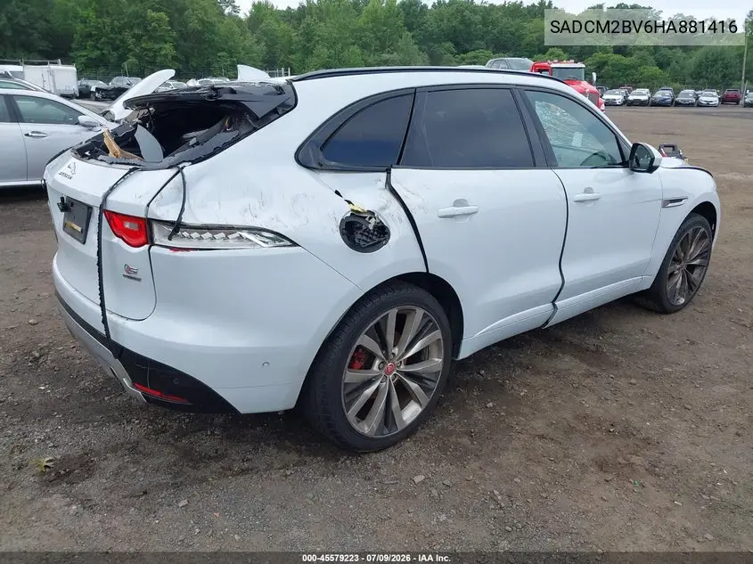 2017 Jaguar F-Pace S VIN: SADCM2BV6HA881416 Lot: 45579223