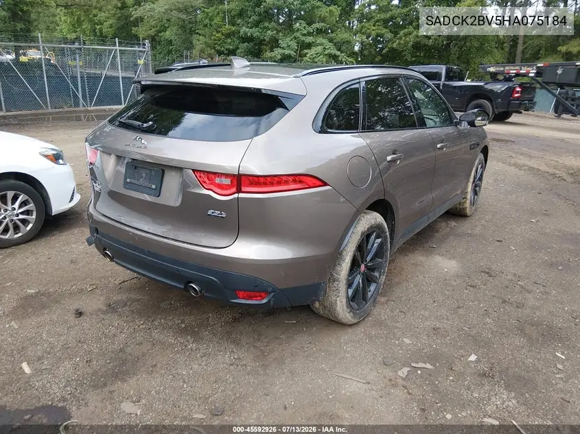 2017 Jaguar F-Pace 35T Prestige VIN: SADCK2BV5HA075184 Lot: 45592926