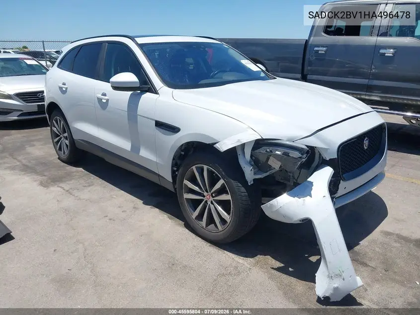 2017 Jaguar F-Pace 35T Prestige VIN: SADCK2BV1HA496478 Lot: 45595804