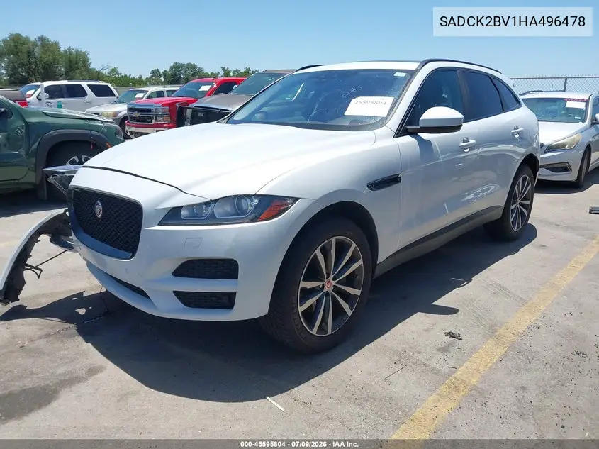 2017 Jaguar F-Pace 35T Prestige VIN: SADCK2BV1HA496478 Lot: 45595804