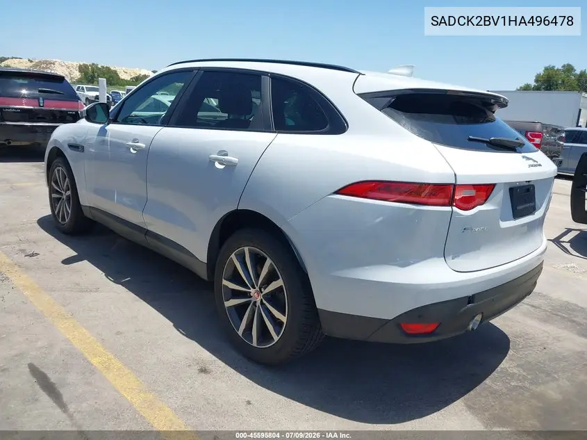 2017 Jaguar F-Pace 35T Prestige VIN: SADCK2BV1HA496478 Lot: 45595804