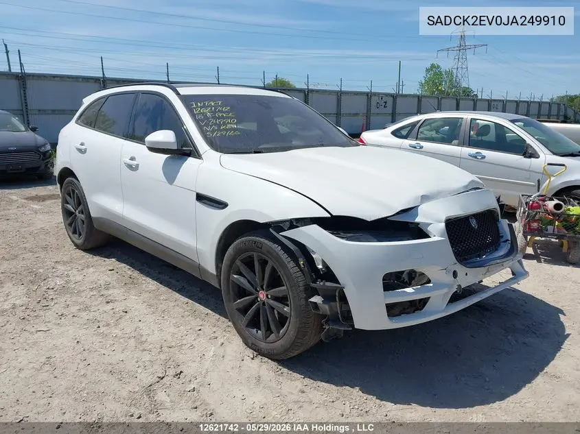 2018 Jaguar F-Pace VIN: SADCK2EV0JA249910 Lot: 12621742
