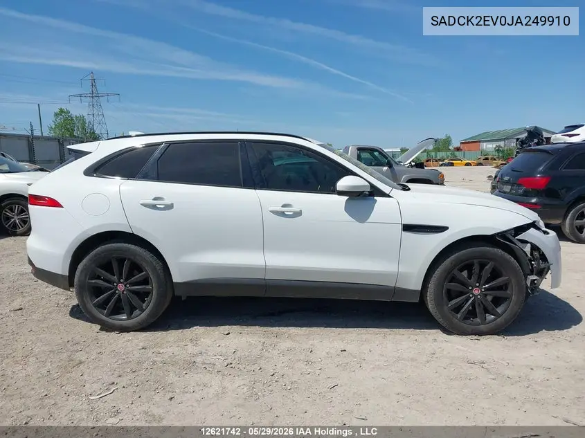 2018 Jaguar F-Pace VIN: SADCK2EV0JA249910 Lot: 12621742