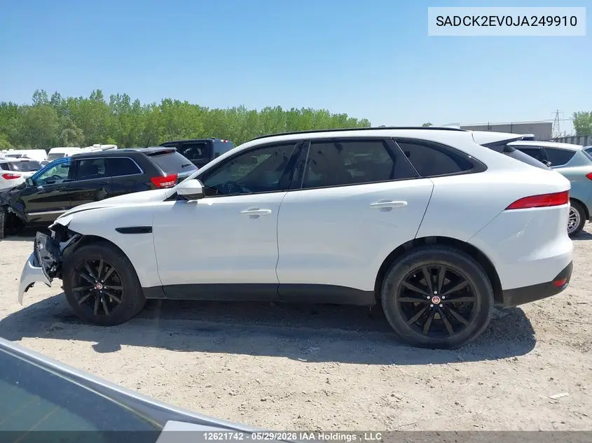 2018 Jaguar F-Pace VIN: SADCK2EV0JA249910 Lot: 12621742