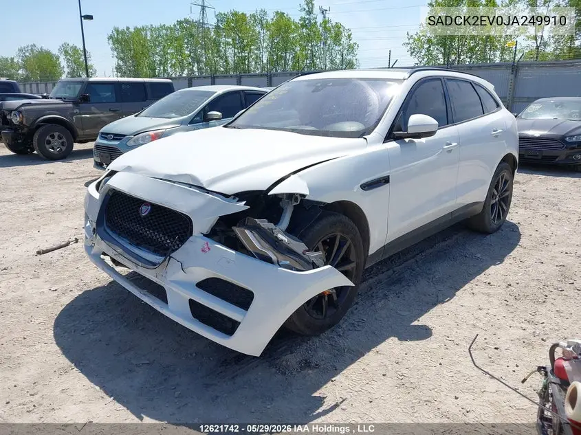 2018 Jaguar F-Pace VIN: SADCK2EV0JA249910 Lot: 12621742