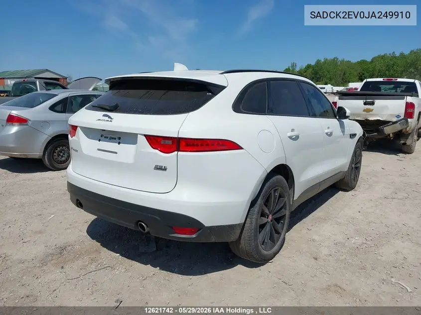 2018 Jaguar F-Pace VIN: SADCK2EV0JA249910 Lot: 12621742