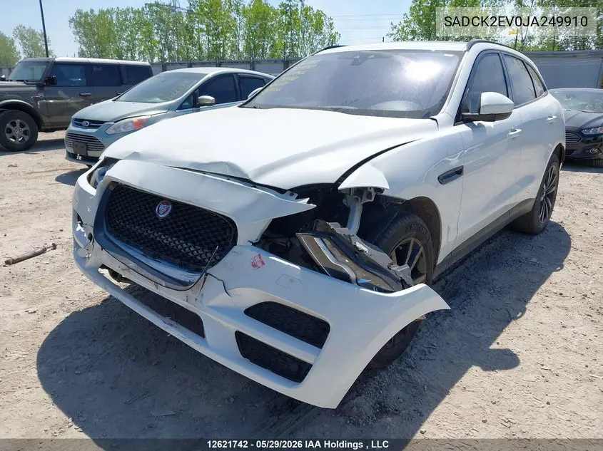 2018 Jaguar F-Pace VIN: SADCK2EV0JA249910 Lot: 12621742