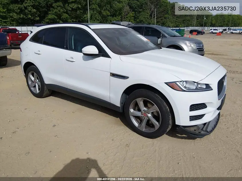 2018 Jaguar F-Pace 30T Premium VIN: SADCJ2GX3JA235730 Lot: 45151296