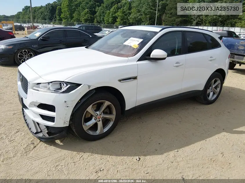 2018 Jaguar F-Pace 30T Premium VIN: SADCJ2GX3JA235730 Lot: 45151296