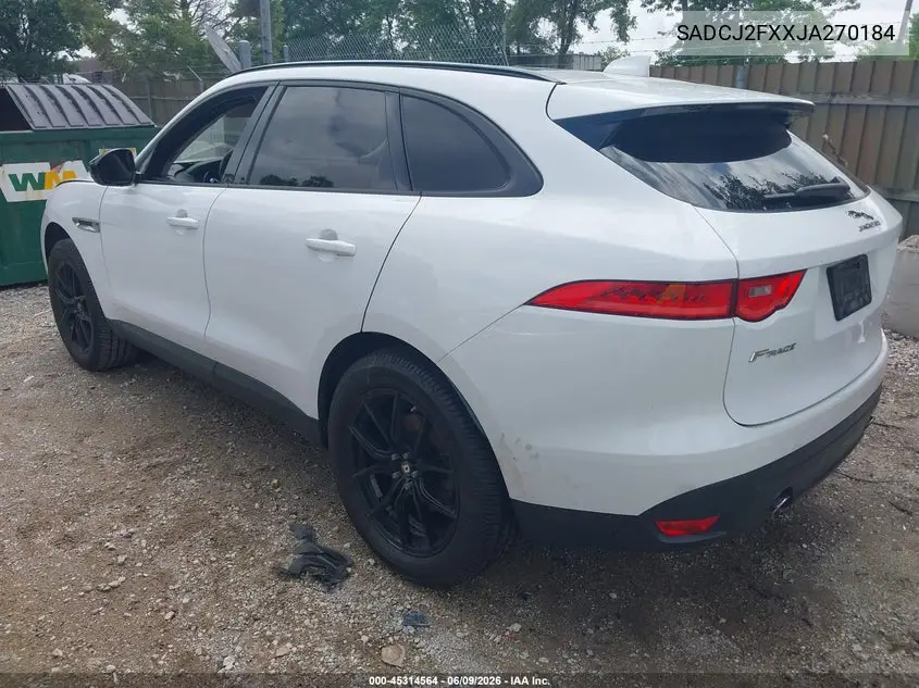 2018 Jaguar F-Pace 25T Premium VIN: SADCJ2FXXJA270184 Lot: 45314564